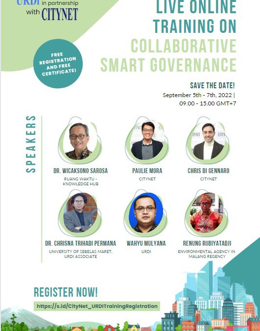Upcoming training on collaborative and smart governance with URDI